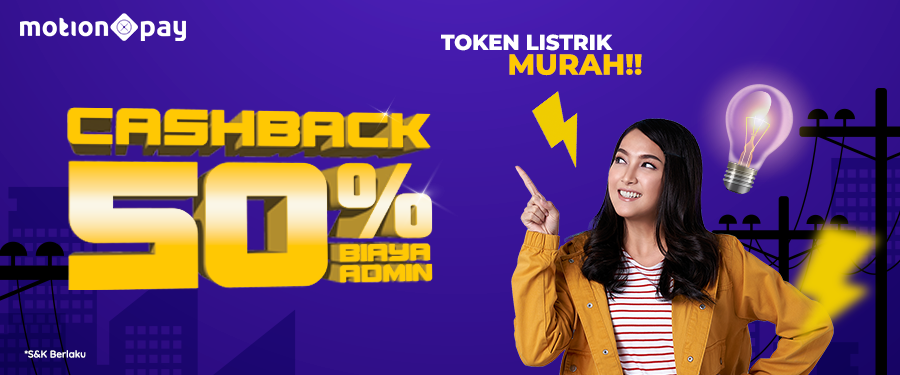 TOKEN LISTRIK MURAH CASHBACK 50% BIAYA ADMIN