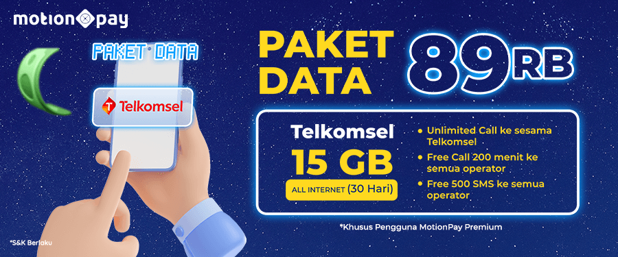 PAKET DATA TELKOMSEL 89 RIBU (15 GB)